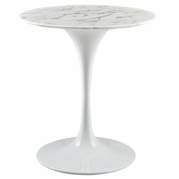 East End Imports Lippa 28 in. Artificial Marble Dining Table, White EEI-1128-WHI